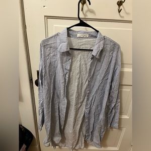 Light weight striped button down